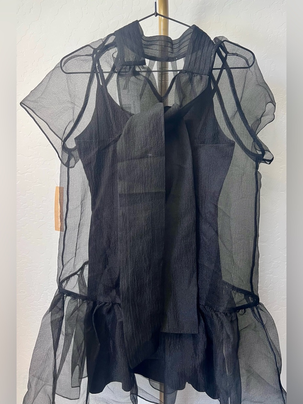 o.p.t JONI MINI Black Sheer Overlay Mini Dress - Picture 5 of 6